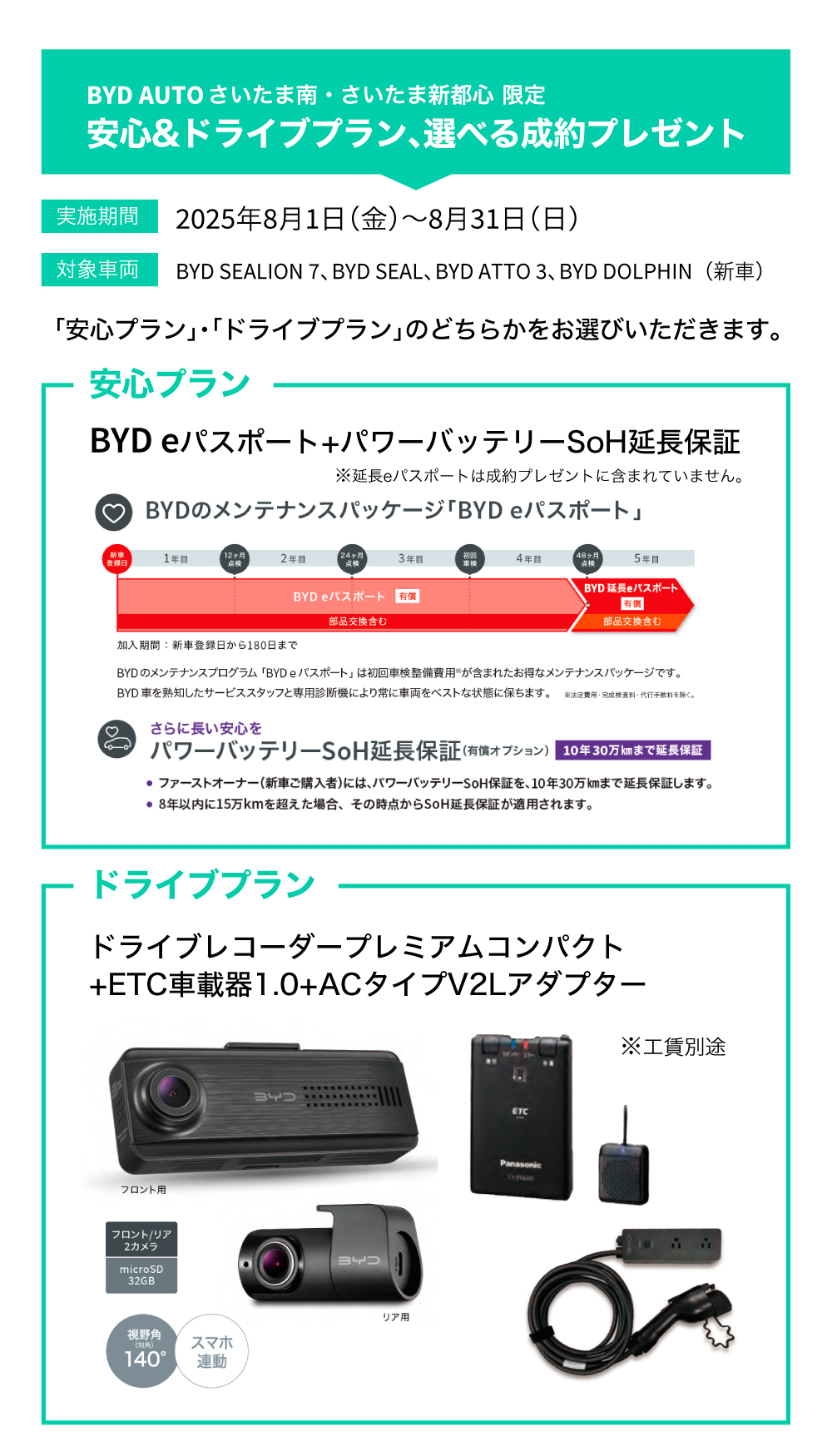 選べる成約プレゼント